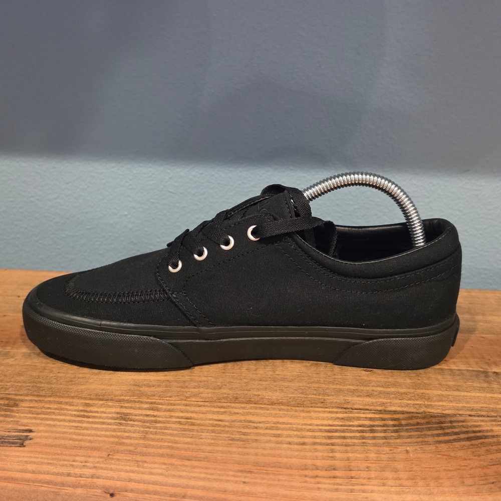 Polo Ralph Lauren Men Falcon X Sneakers Black Canvas Low Top Lace Up Shoes 8 - Picture 10 of 12